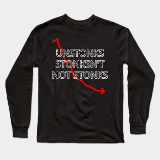 Unstonks Stonksn't Not Stonks Bear Gang Long Sleeve T-Shirt